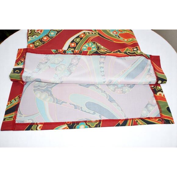 Vintage Athleta Y2K Psychedelic Floral Blouse – Size S – Deep V-Neck Stretch Top - Picture 7 of 8